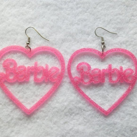 NWT Barbie Inspired Coin Purse Keychain Earrings Set - Picture 4 of 5